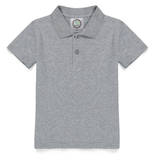 Boy's Short Sleeve Polo Style Collared Shirt