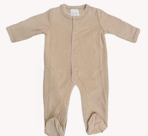 Organic Cotton Picot Trim Footie