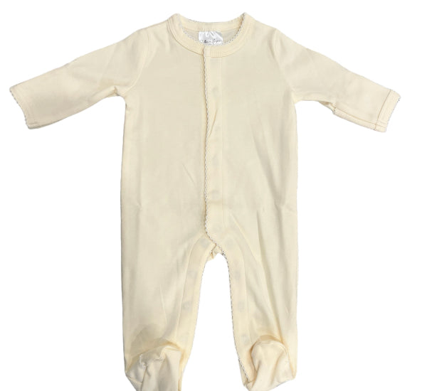Organic Cotton Picot Trim Footie