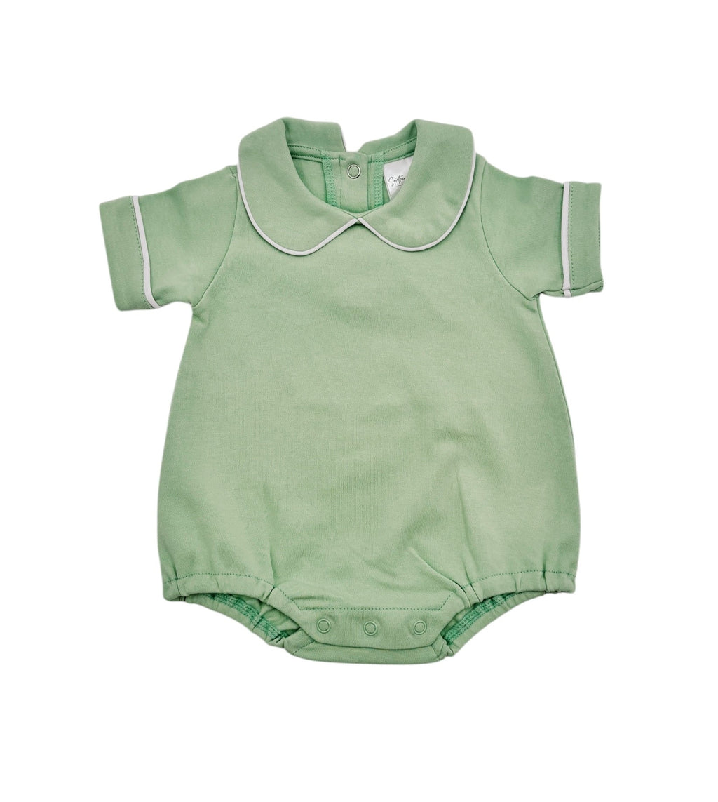 Piped Collar Short Sleeve Bubble
