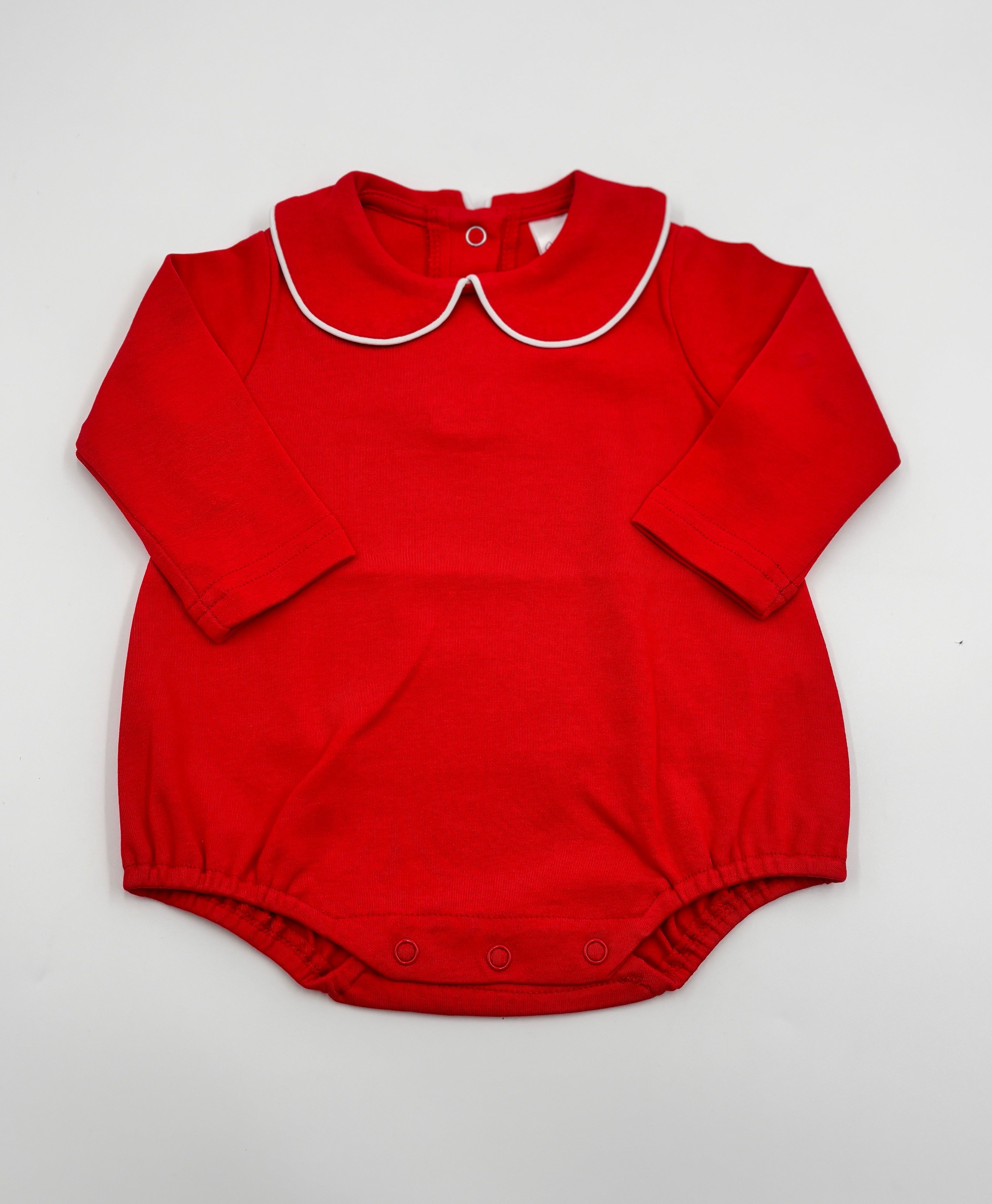 Piped Collar Long Sleeve Bubble