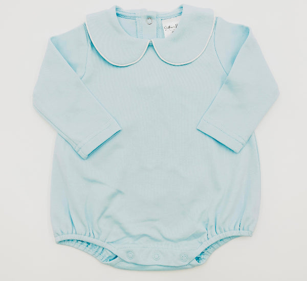 Piped Collar Long Sleeve Bubble