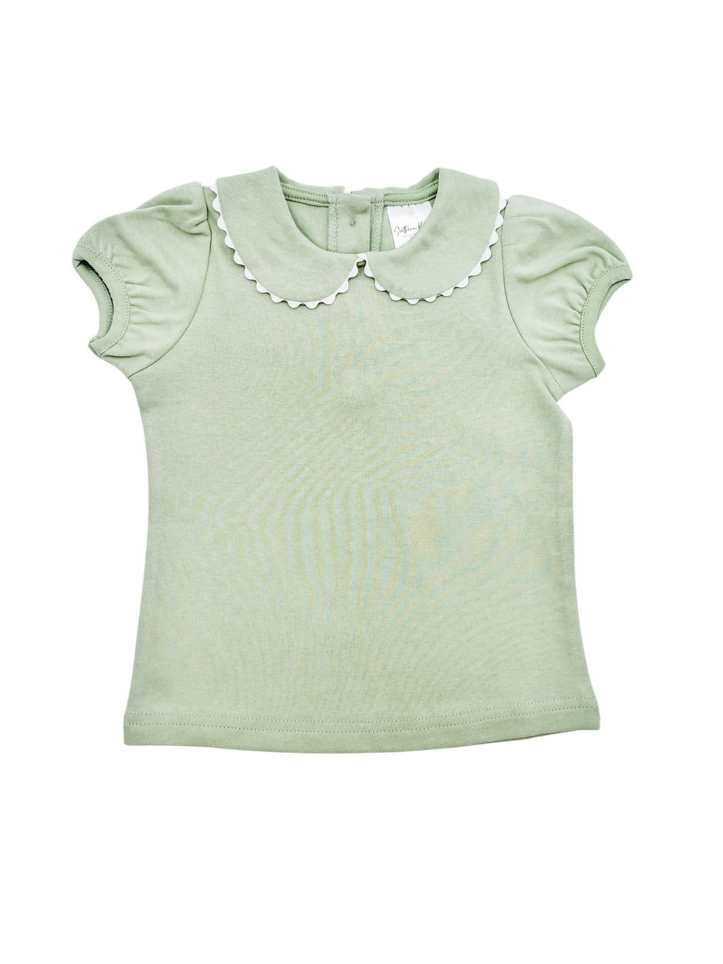 Scalloped Collar Short Sleeve Shirt