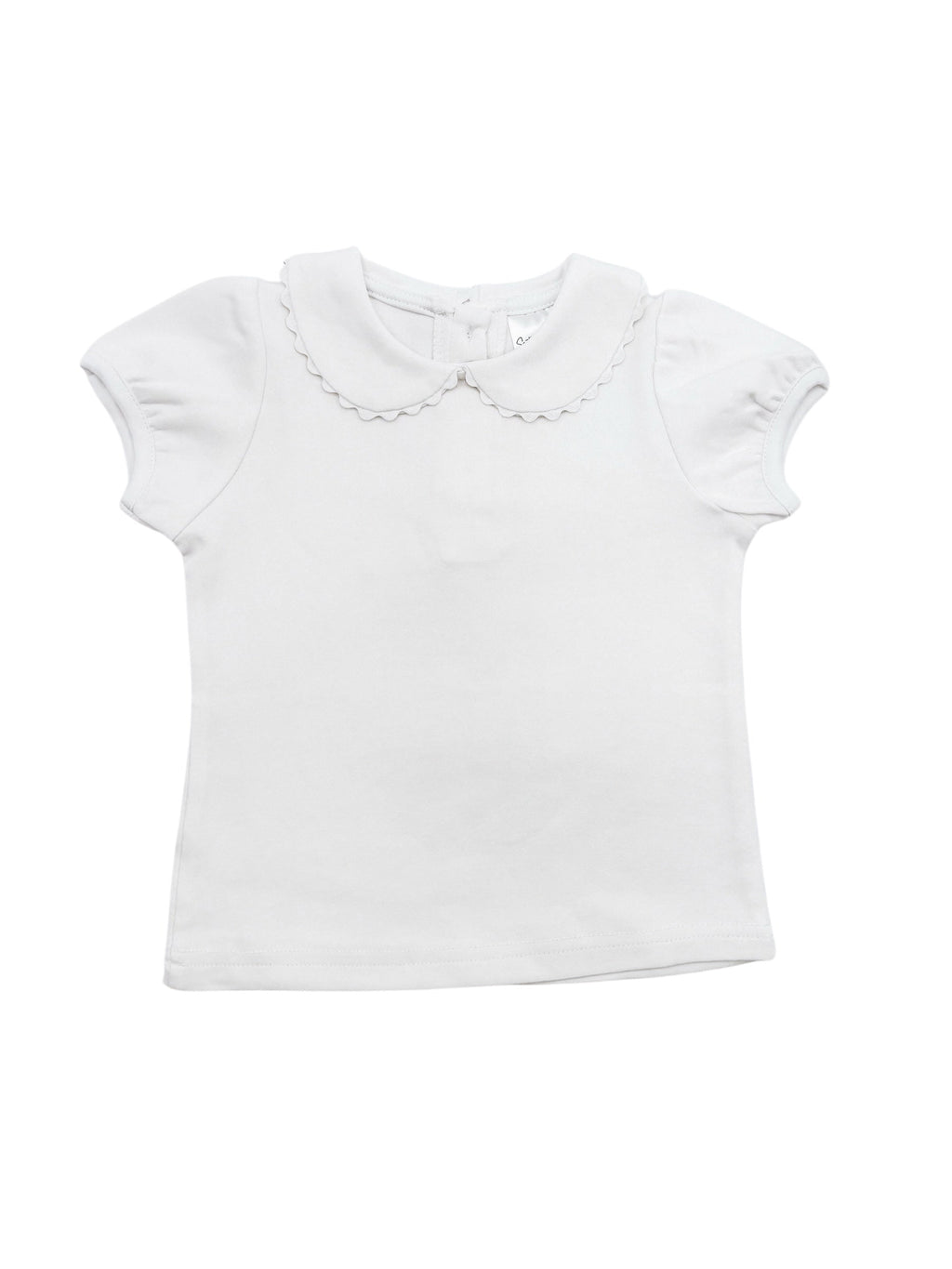 Scalloped Collar Short Sleeve Shirt — personalized example