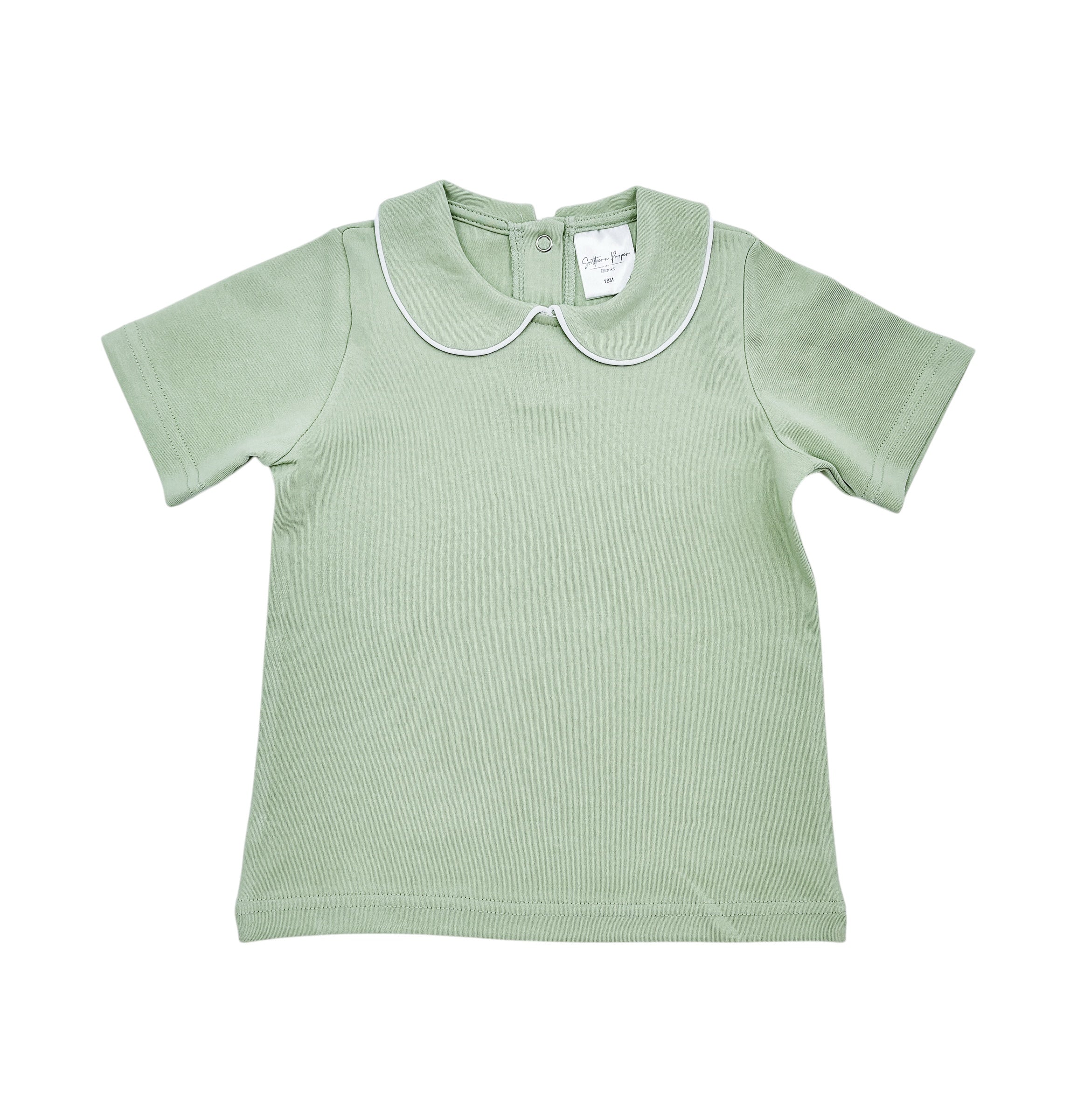 Piped Collar Short Sleeve Shirt