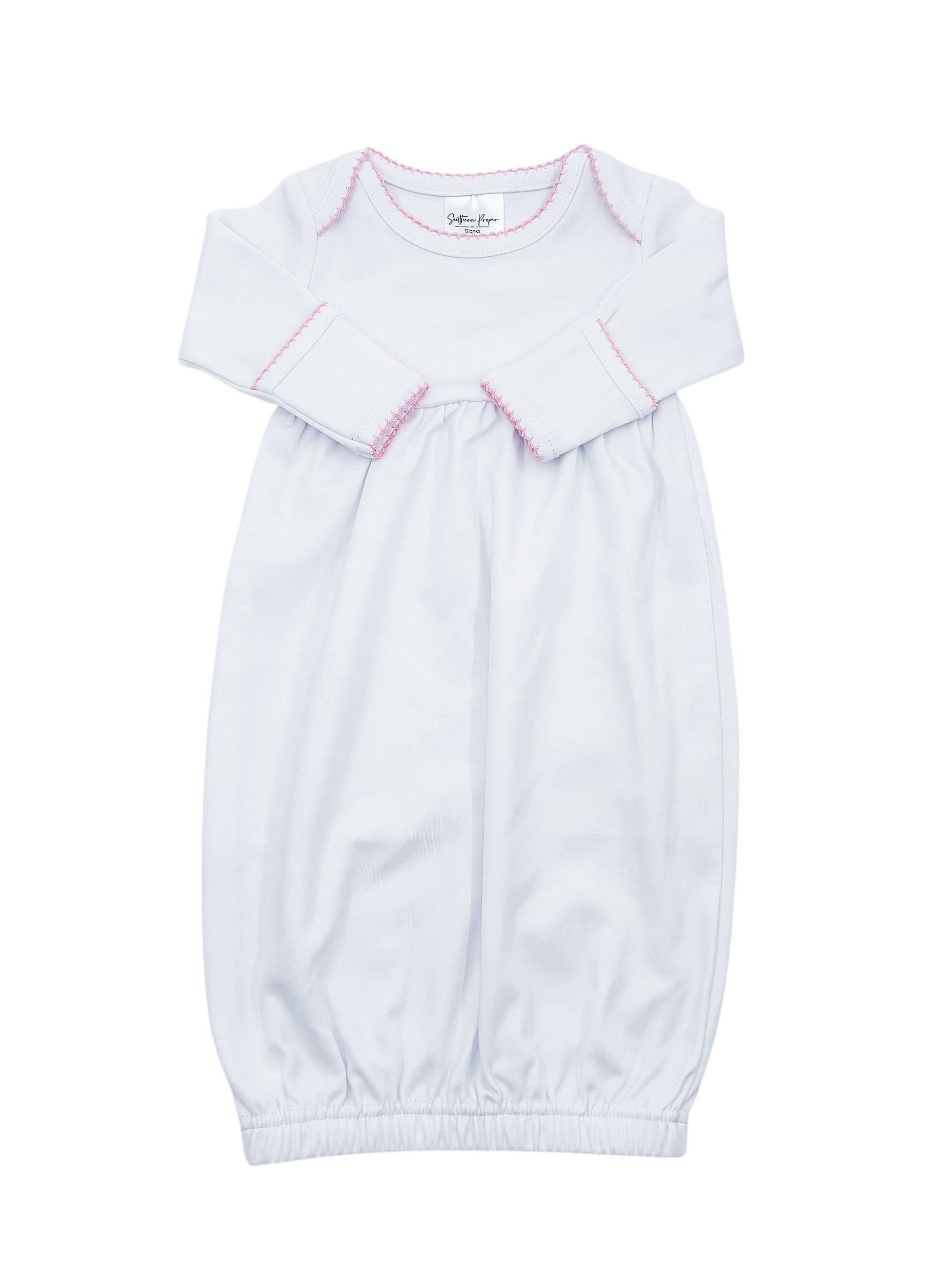 Organic Cotton Picot Trim Gown