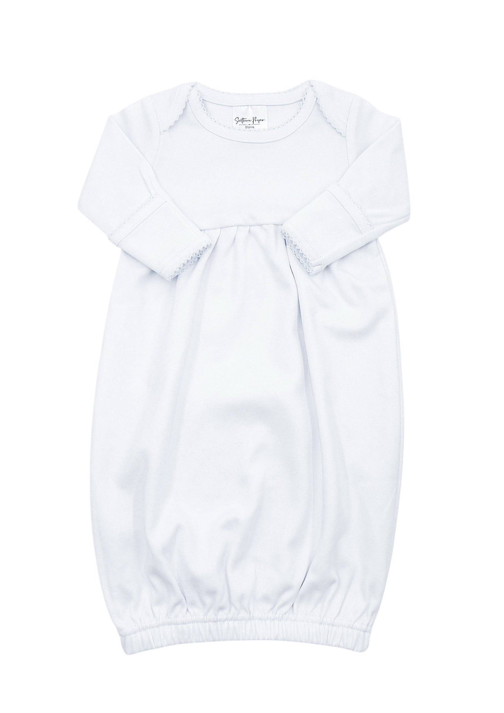 Organic Cotton Picot Trim Gown