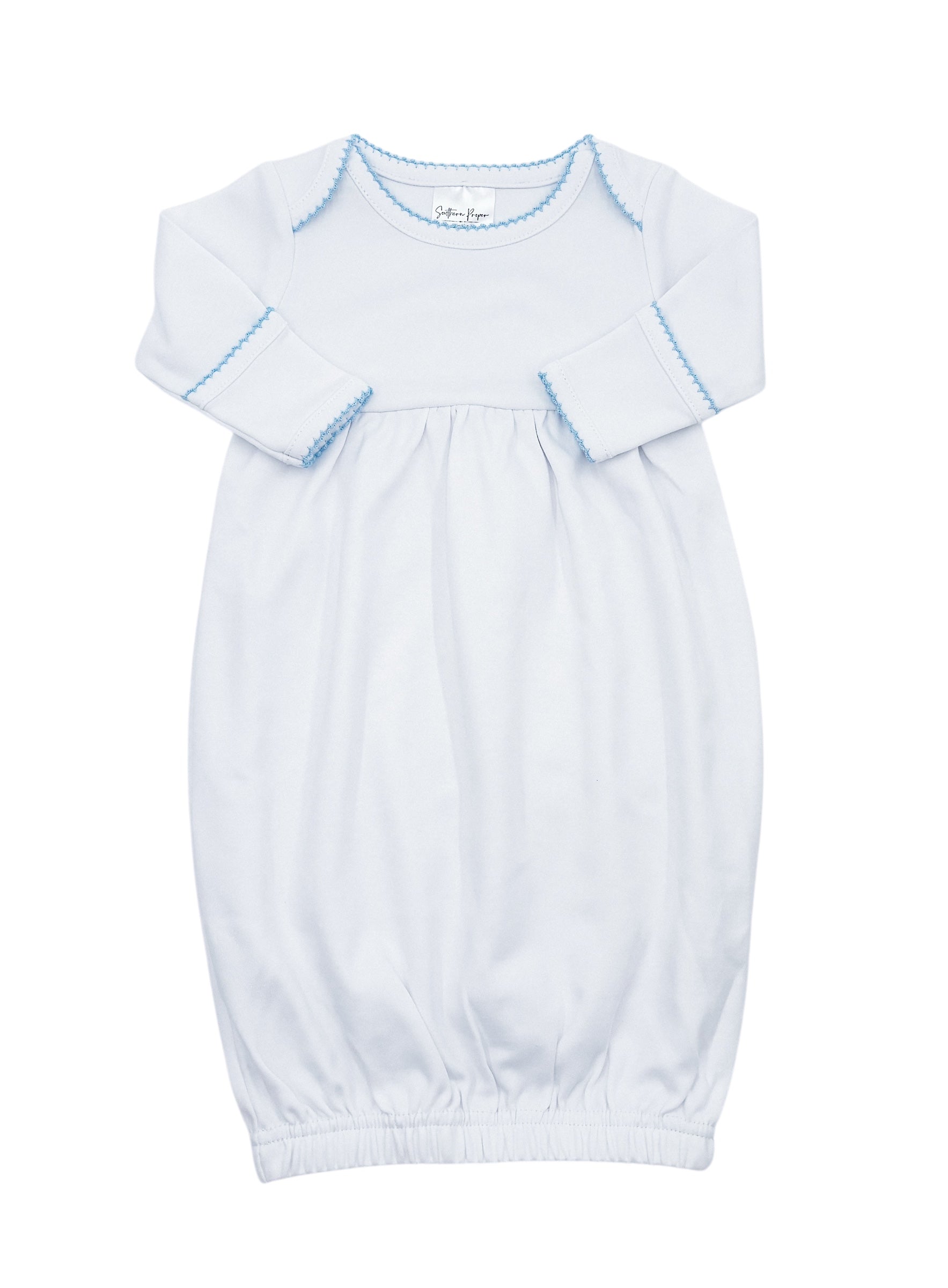 Organic Cotton Picot Trim Gown