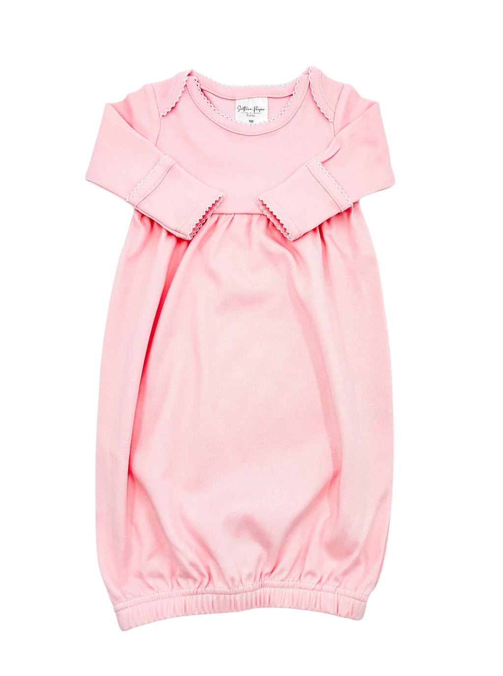 Organic Cotton Picot Trim Gown