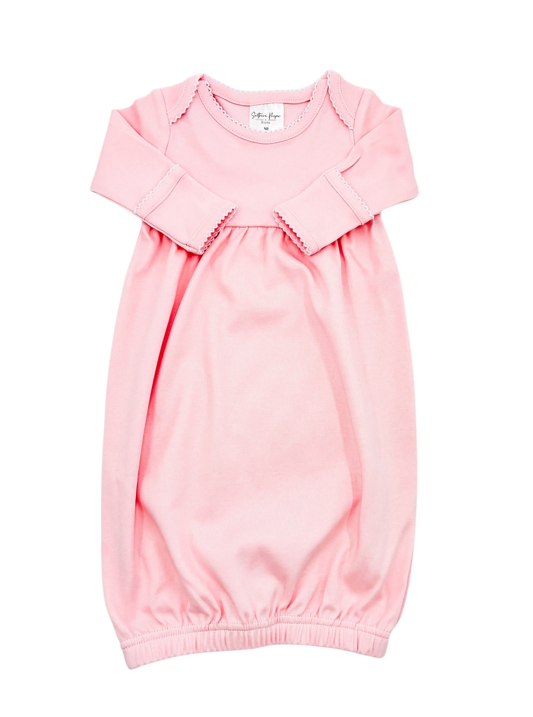 Organic Cotton Picot Trim Gown