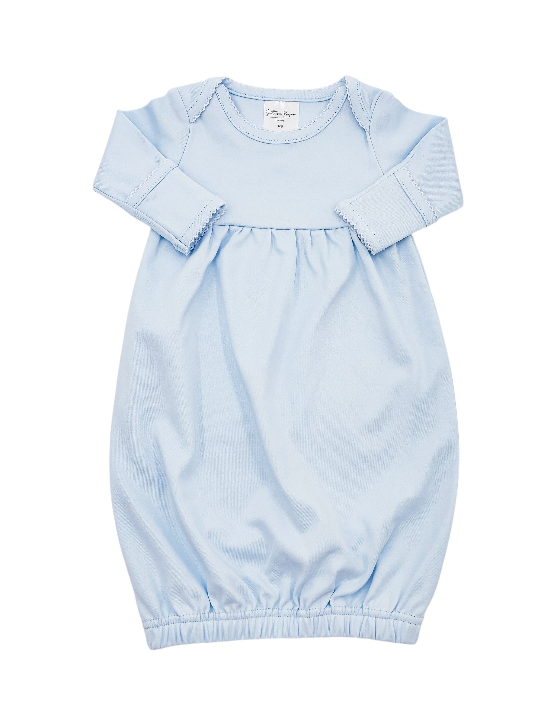 Organic Cotton Picot Trim Gown