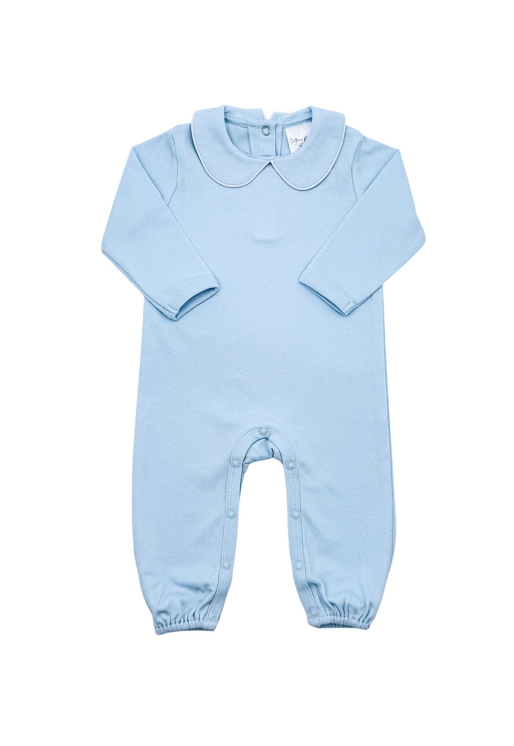 Piped Collar Long Sleeve Romper