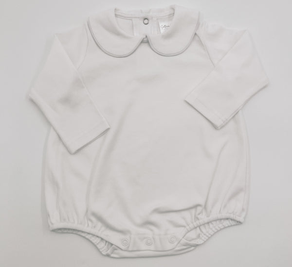 Piped Collar Long Sleeve Bubble
