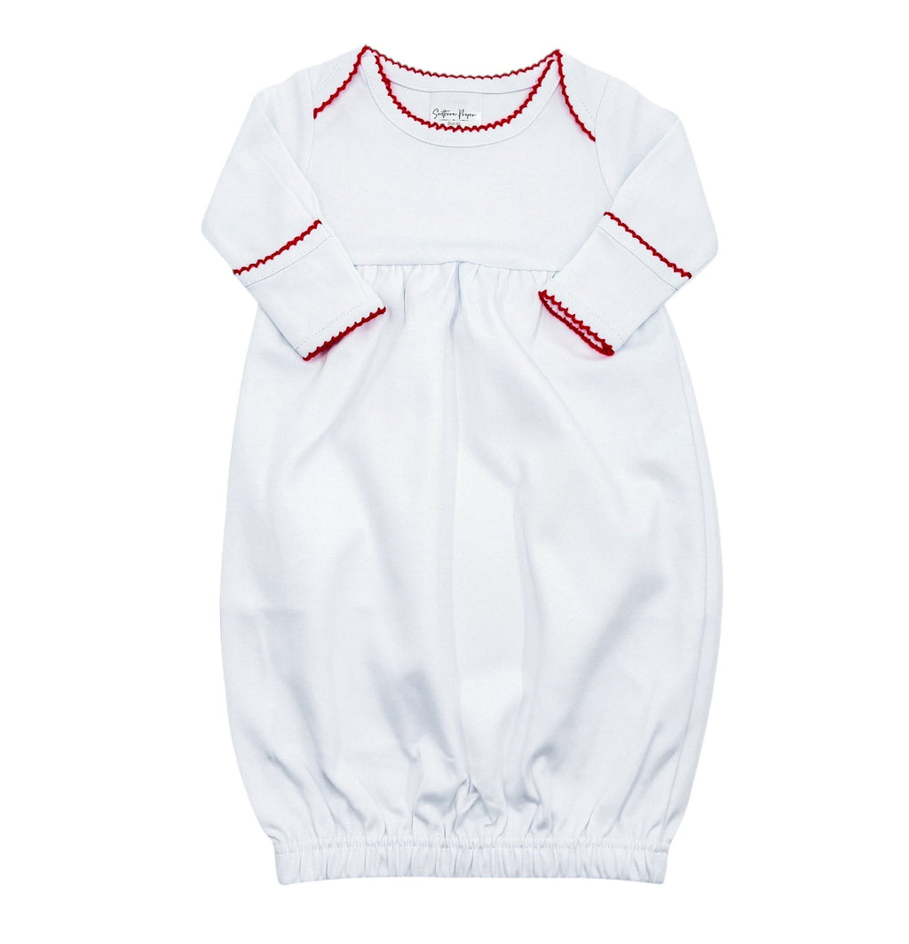 Organic Cotton Picot Trim Gown