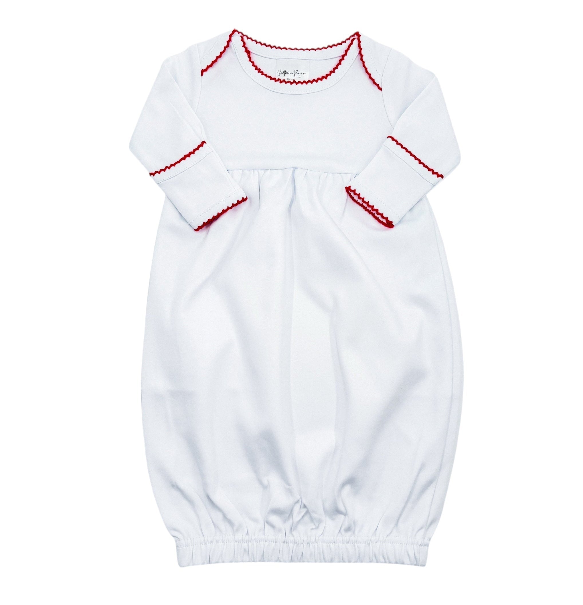 Organic Cotton Picot Trim Gown