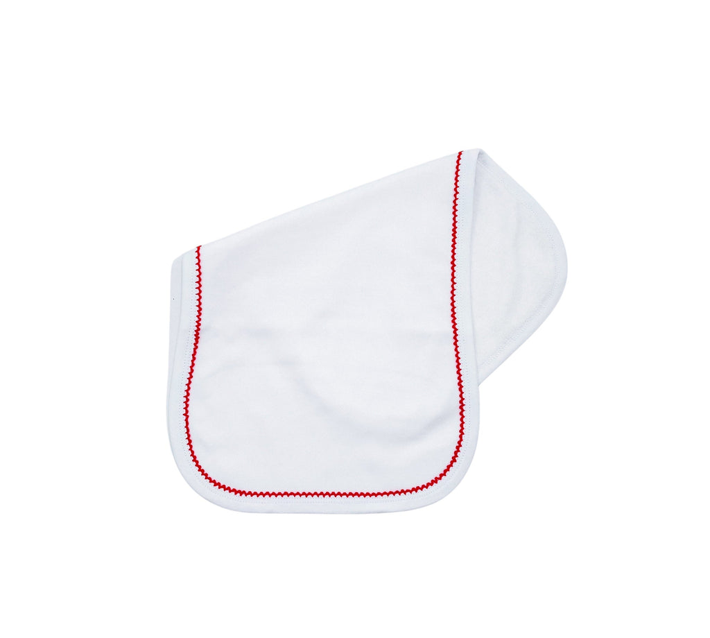 Organic Cotton Picot Trim Burp Cloth
