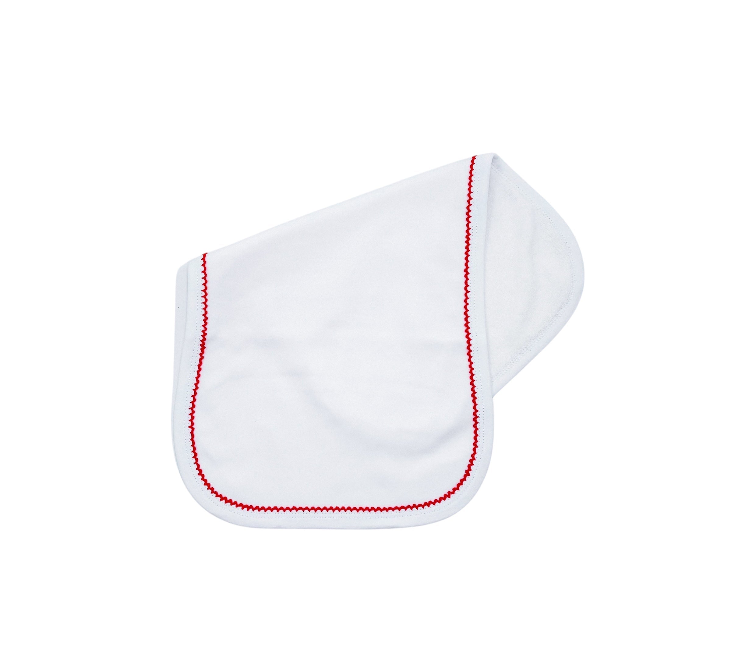 Organic Cotton Picot Trim Burp Cloth