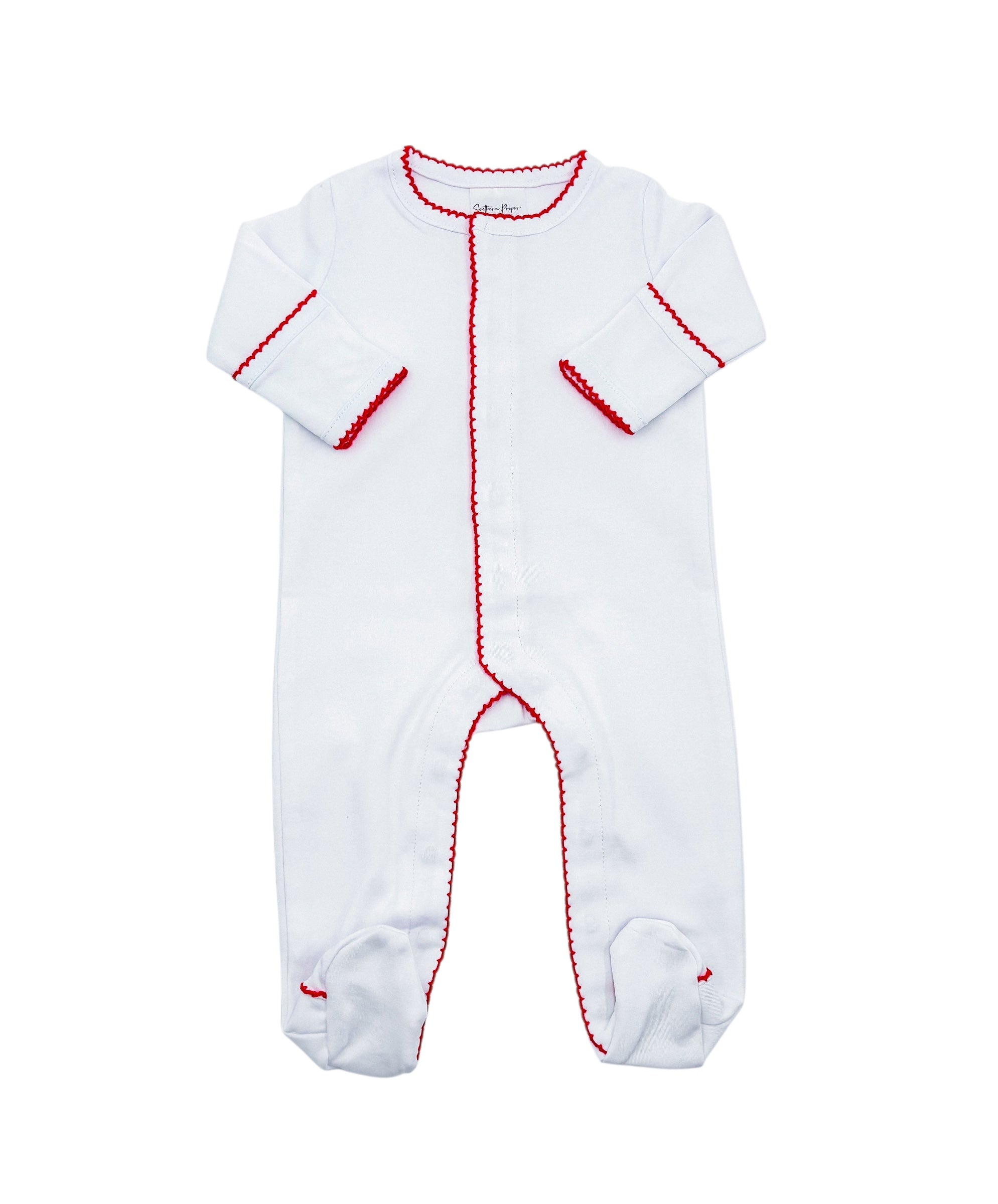 Organic Cotton Picot Trim Footie