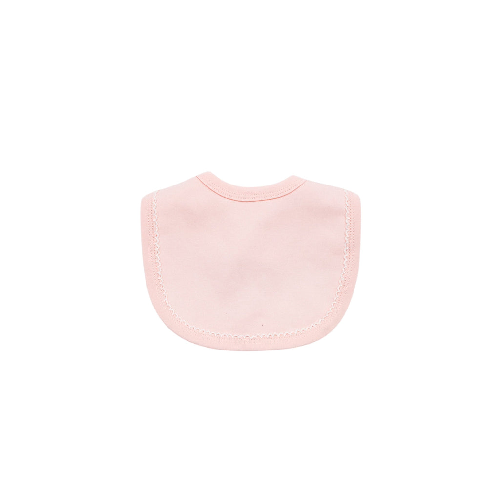 Organic Cotton Picot Trim Bib