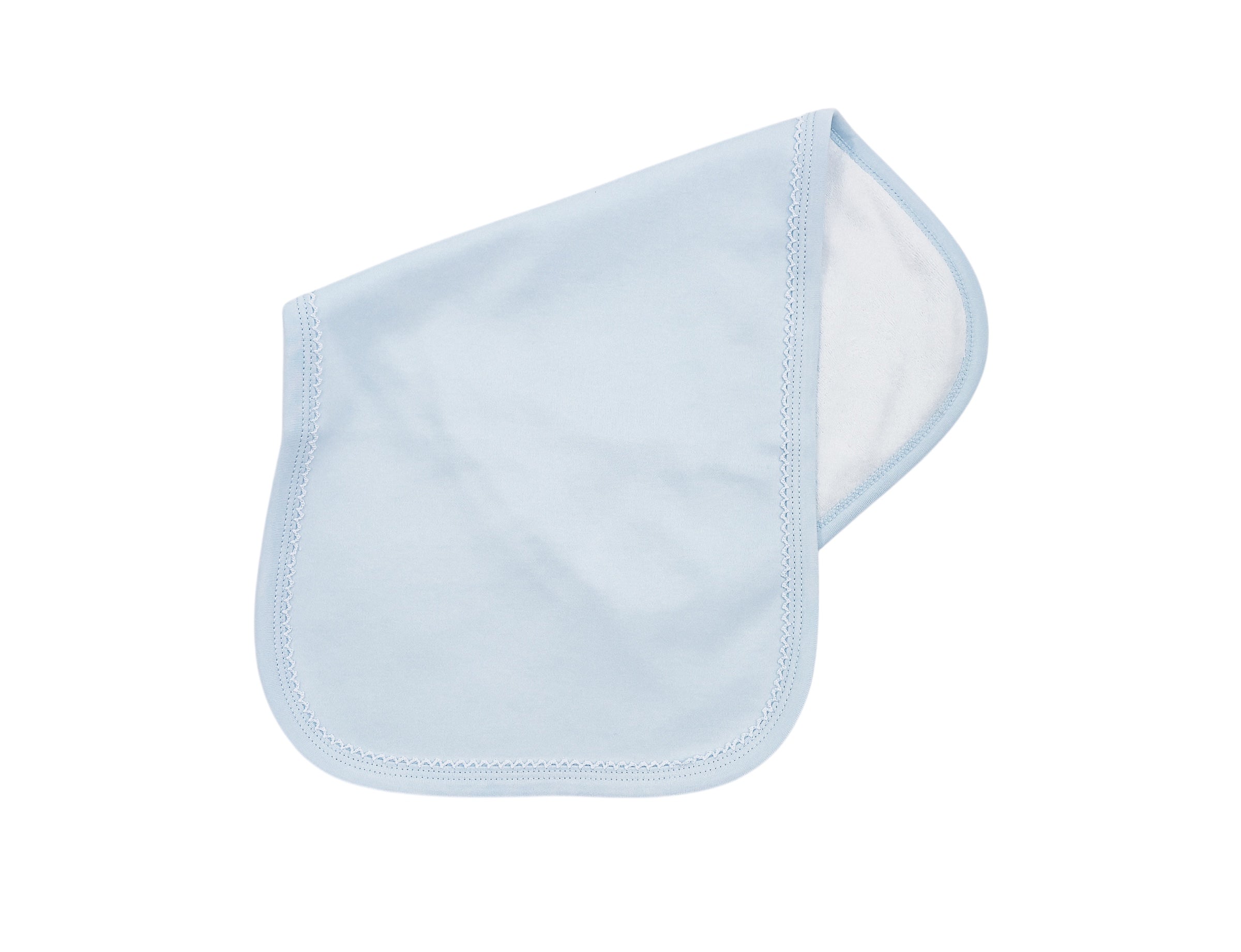 Organic Cotton Picot Trim Burp Cloth