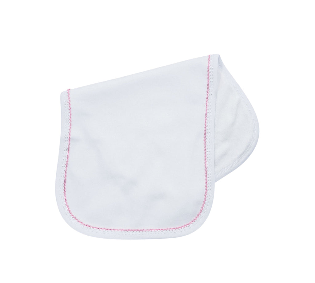 Organic Cotton Picot Trim Burp Cloth