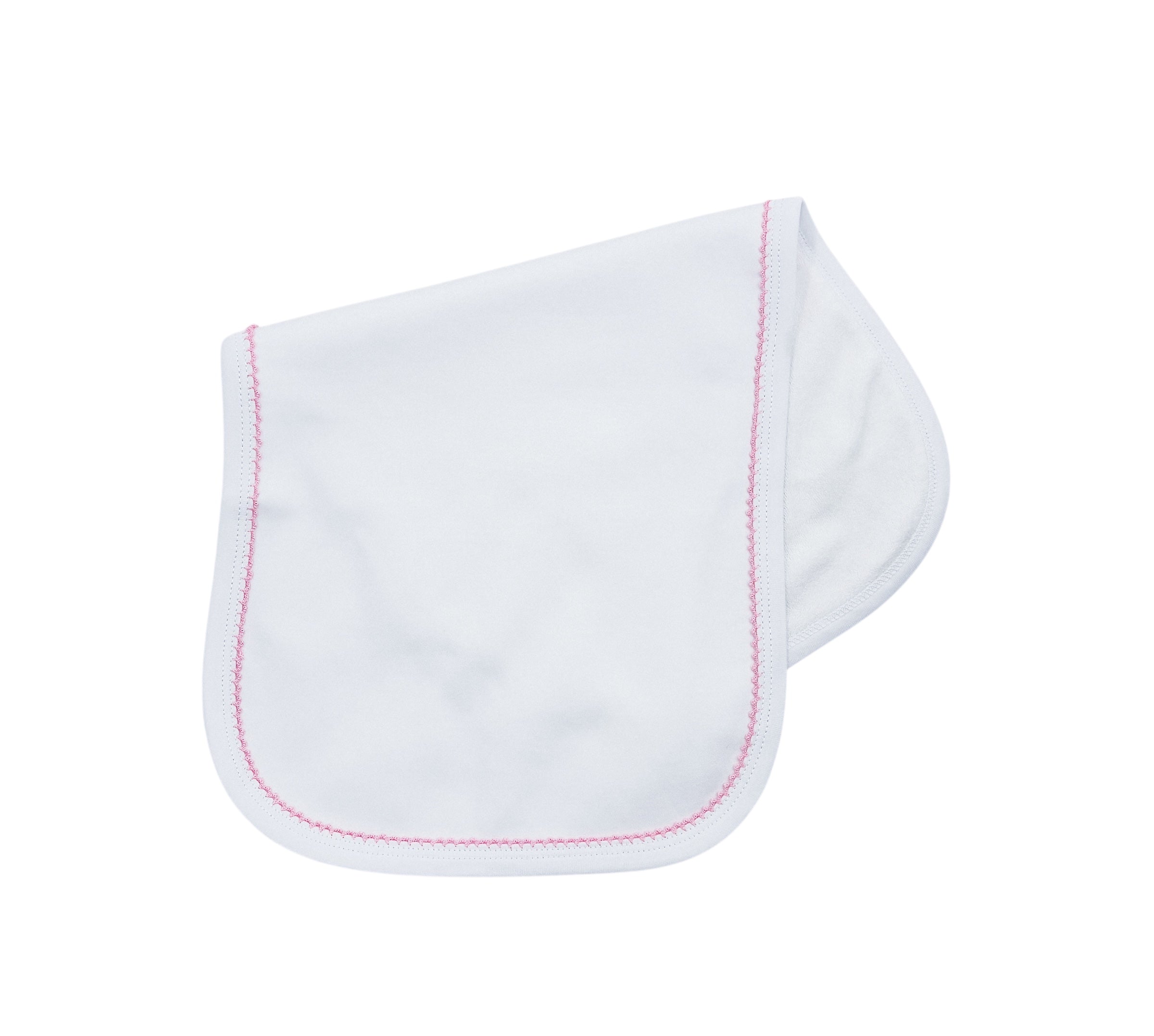 Organic Cotton Picot Trim Burp Cloth