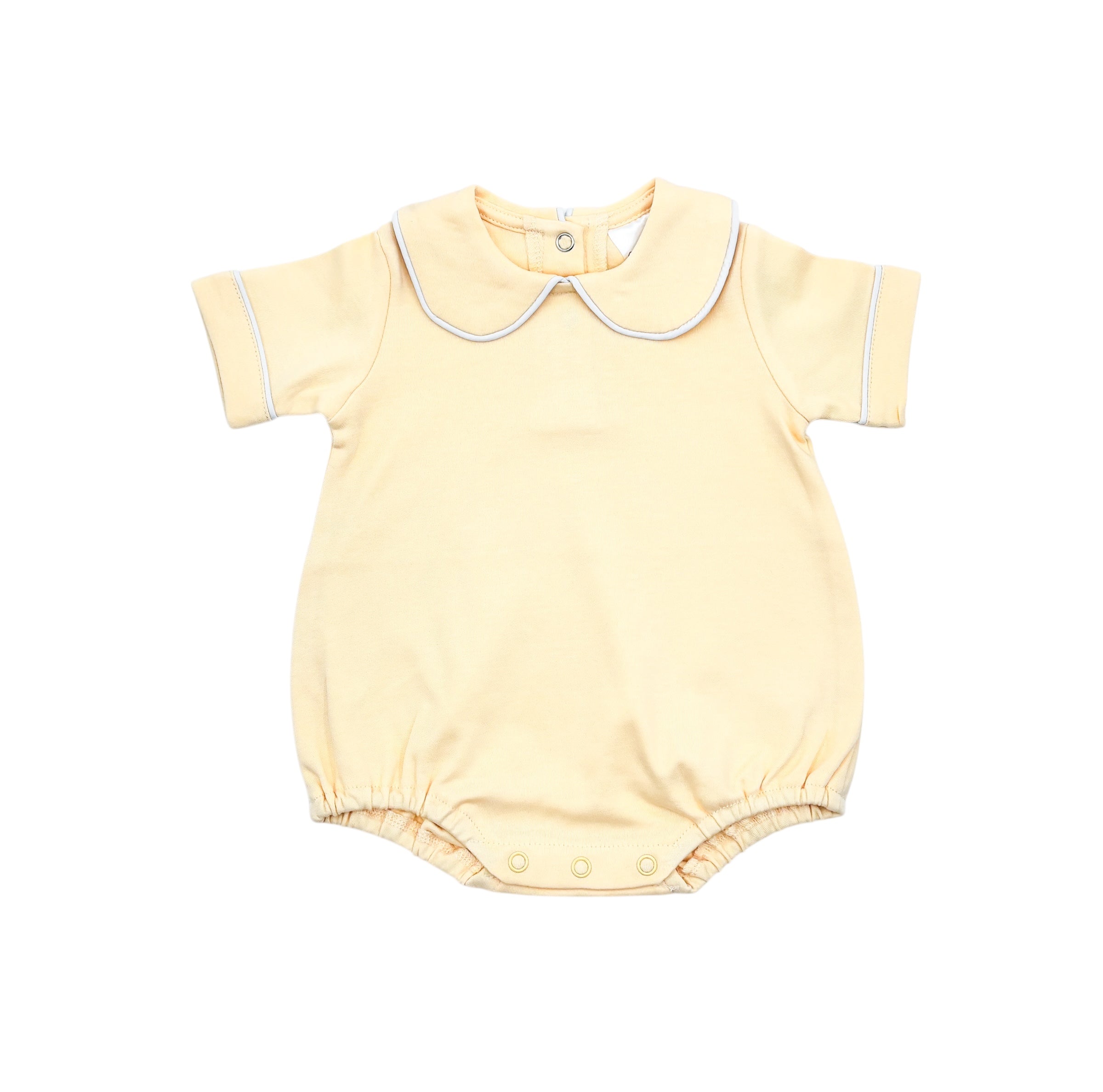 Piped Collar Short Sleeve Bubble