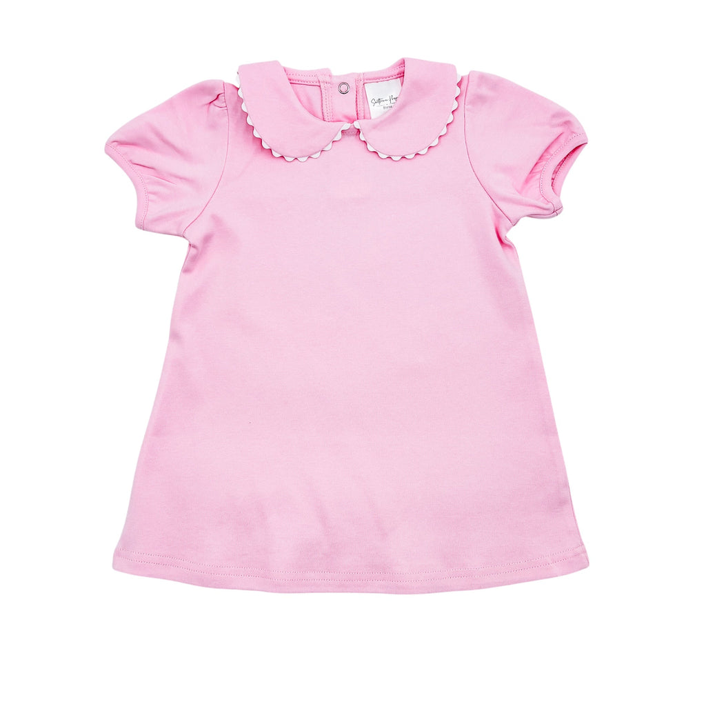 Scalloped Short Sleeve Dress