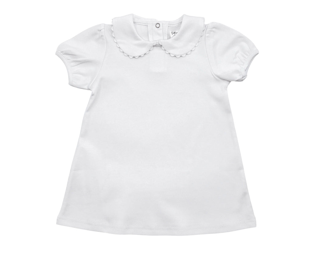 Scalloped Short Sleeve Dress