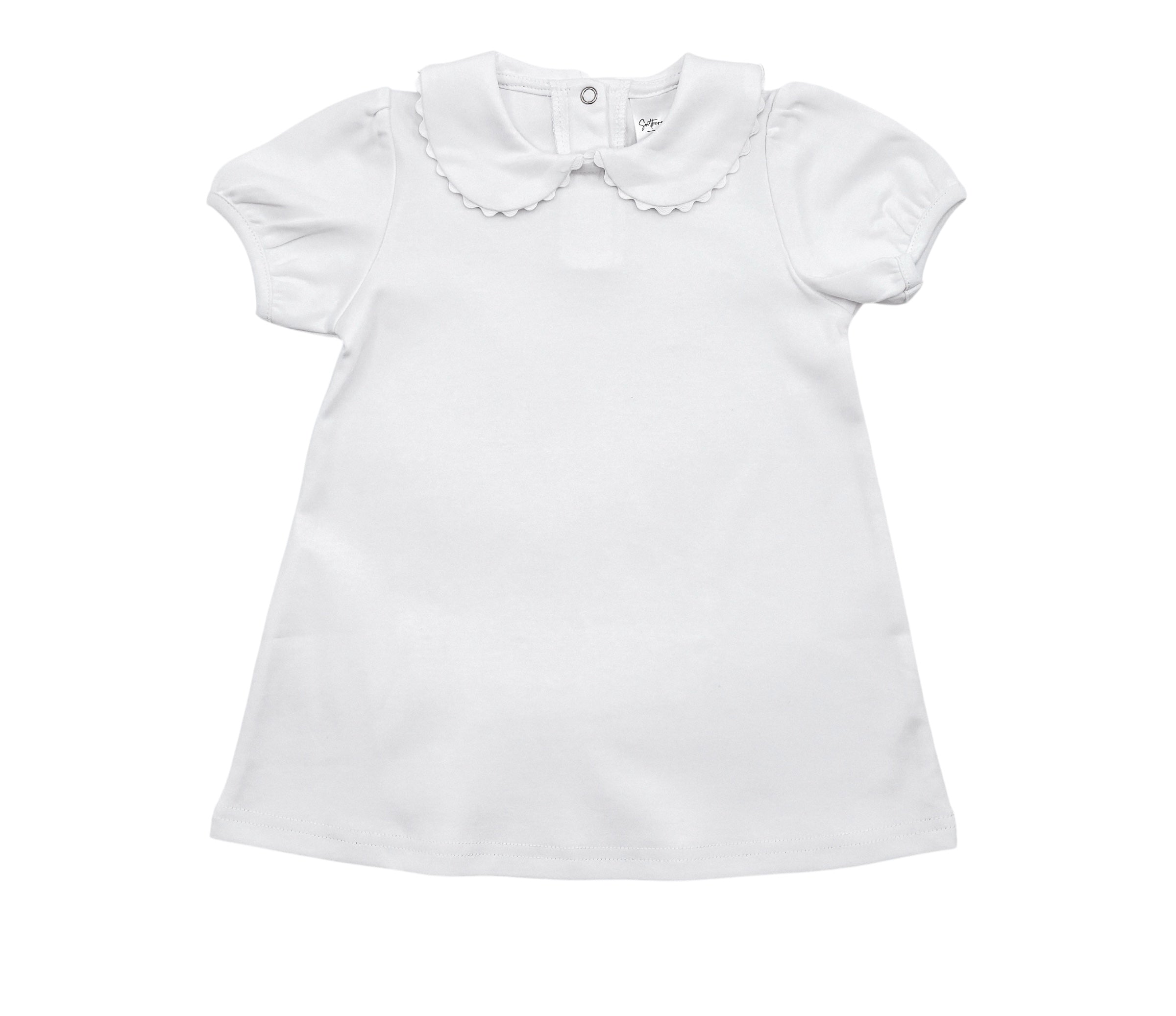 Scalloped Short Sleeve Dress