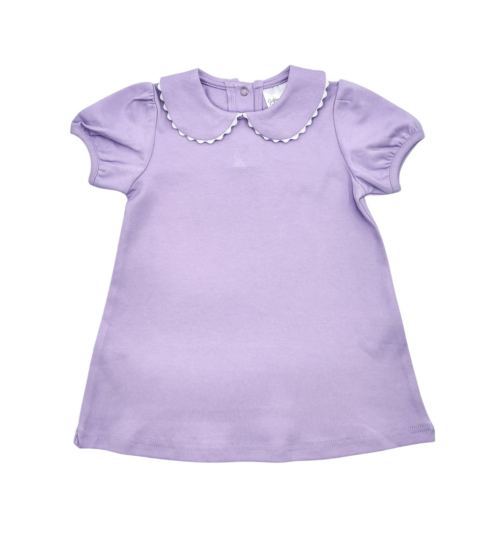 Scalloped Short Sleeve Dress