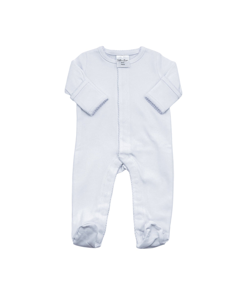 Organic Cotton Picot Trim Footie