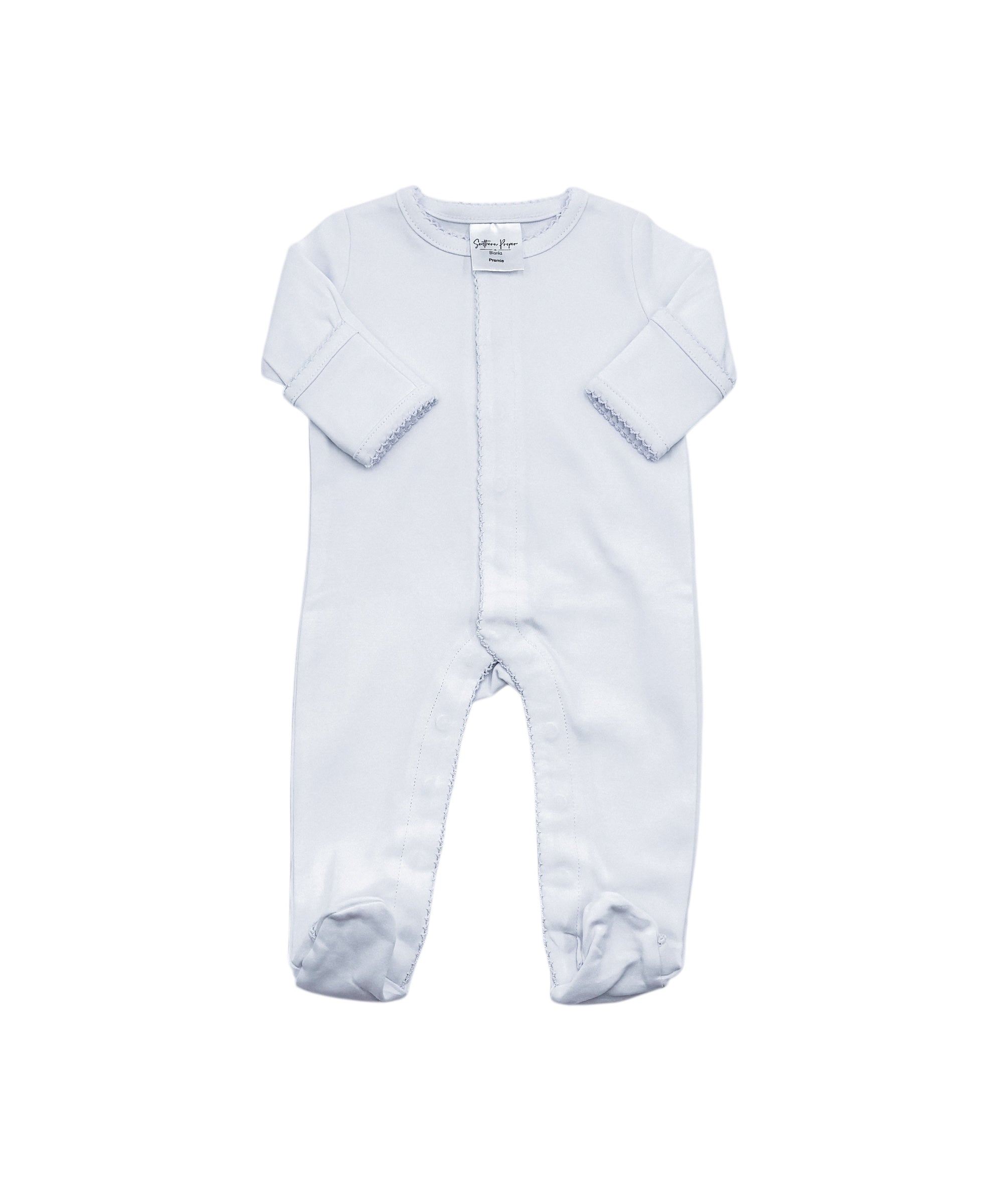 Organic Cotton Picot Trim Footie