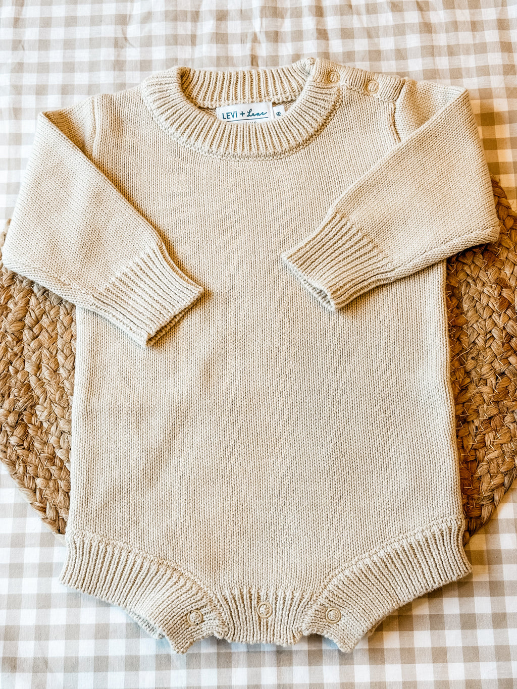 Long Sleeve Knit No-Ruffle Romper product photo 5