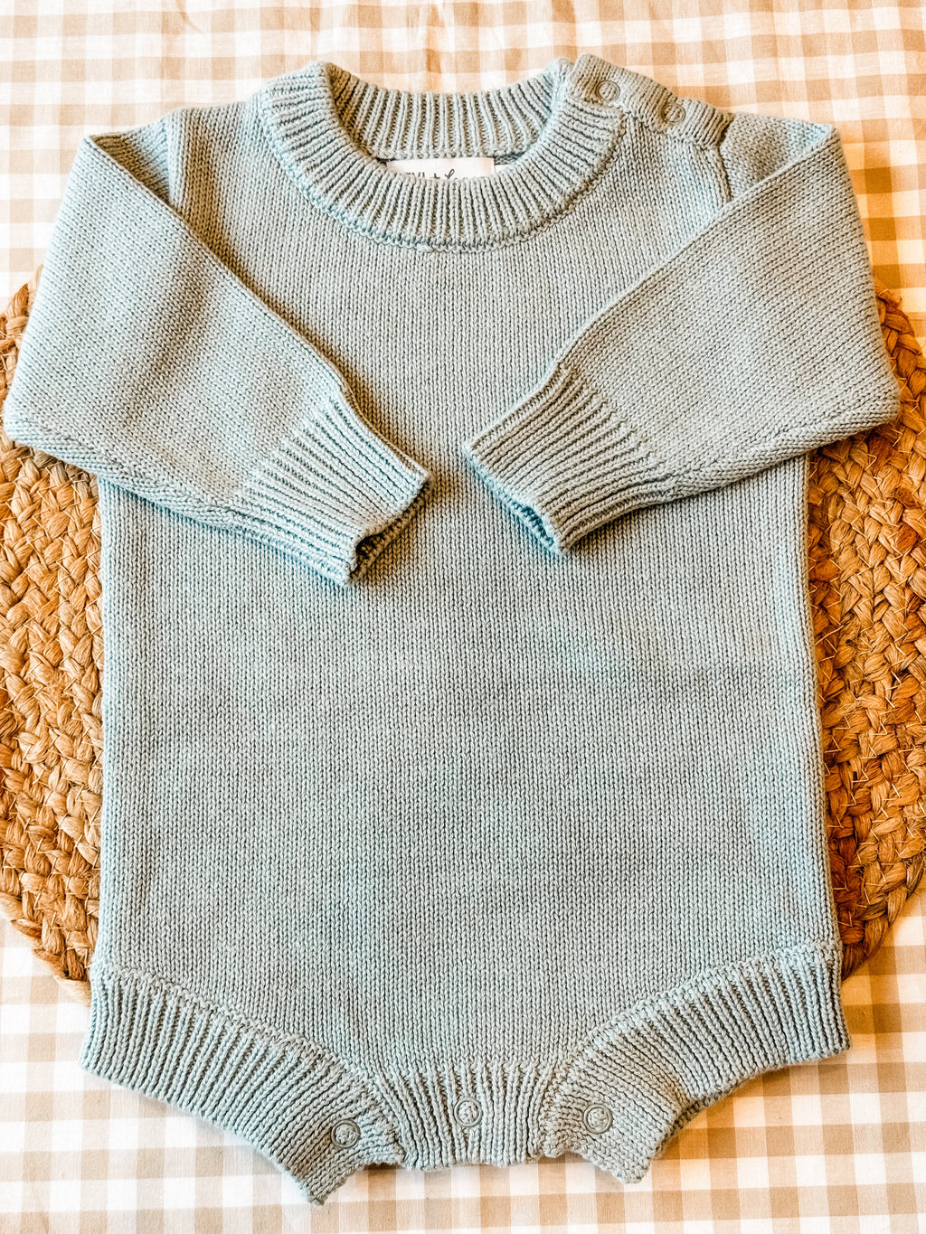 Long Sleeve Knit No-Ruffle Romper product photo 6