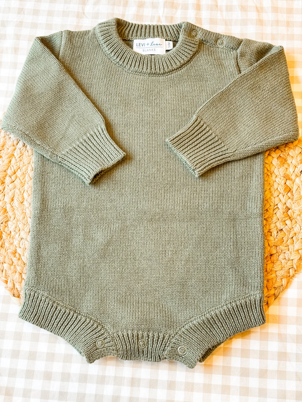 Long Sleeve Knit No-Ruffle Romper product photo 7