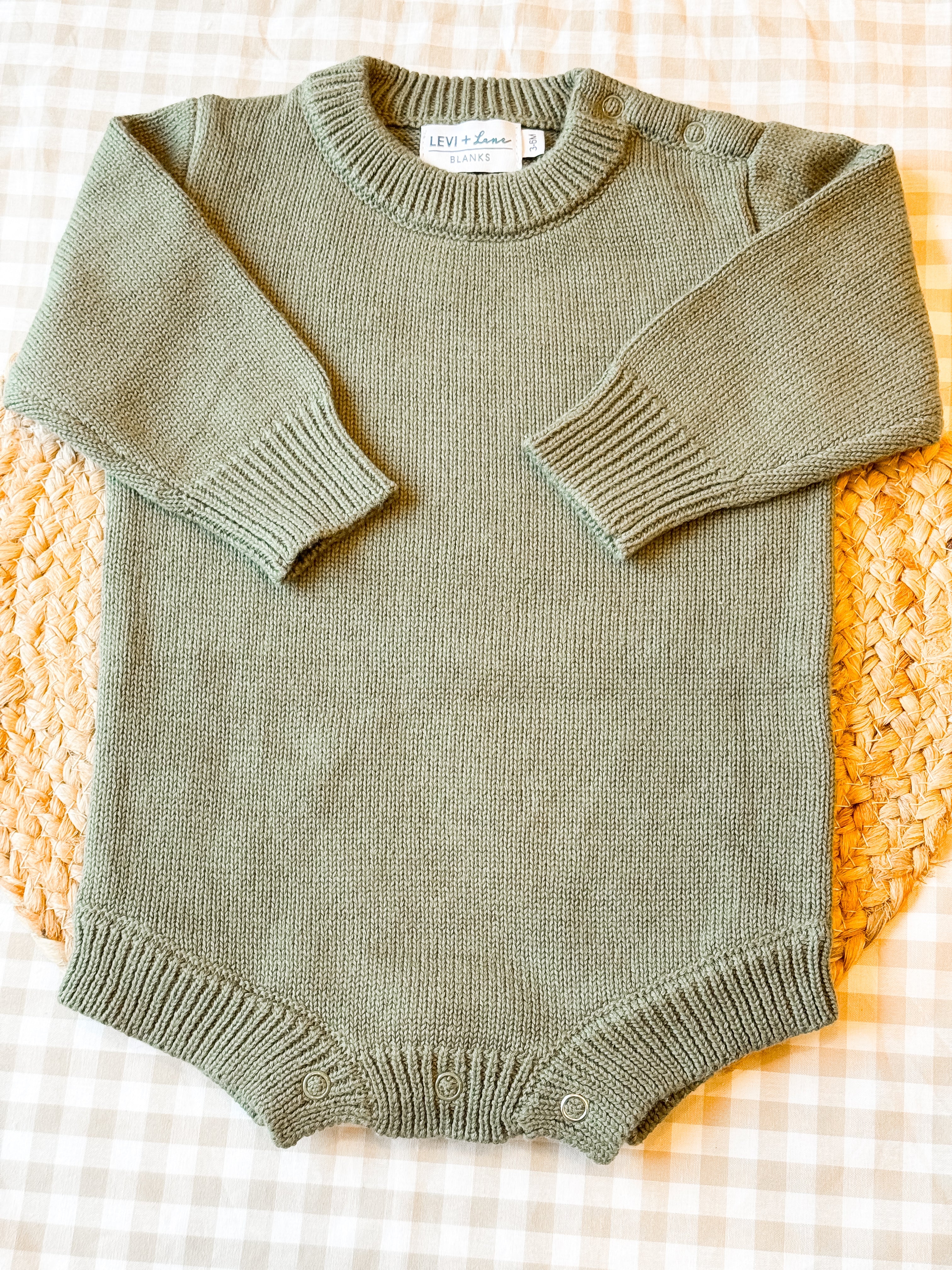 Long Sleeve Knit No-Ruffle Romper product photo 7
