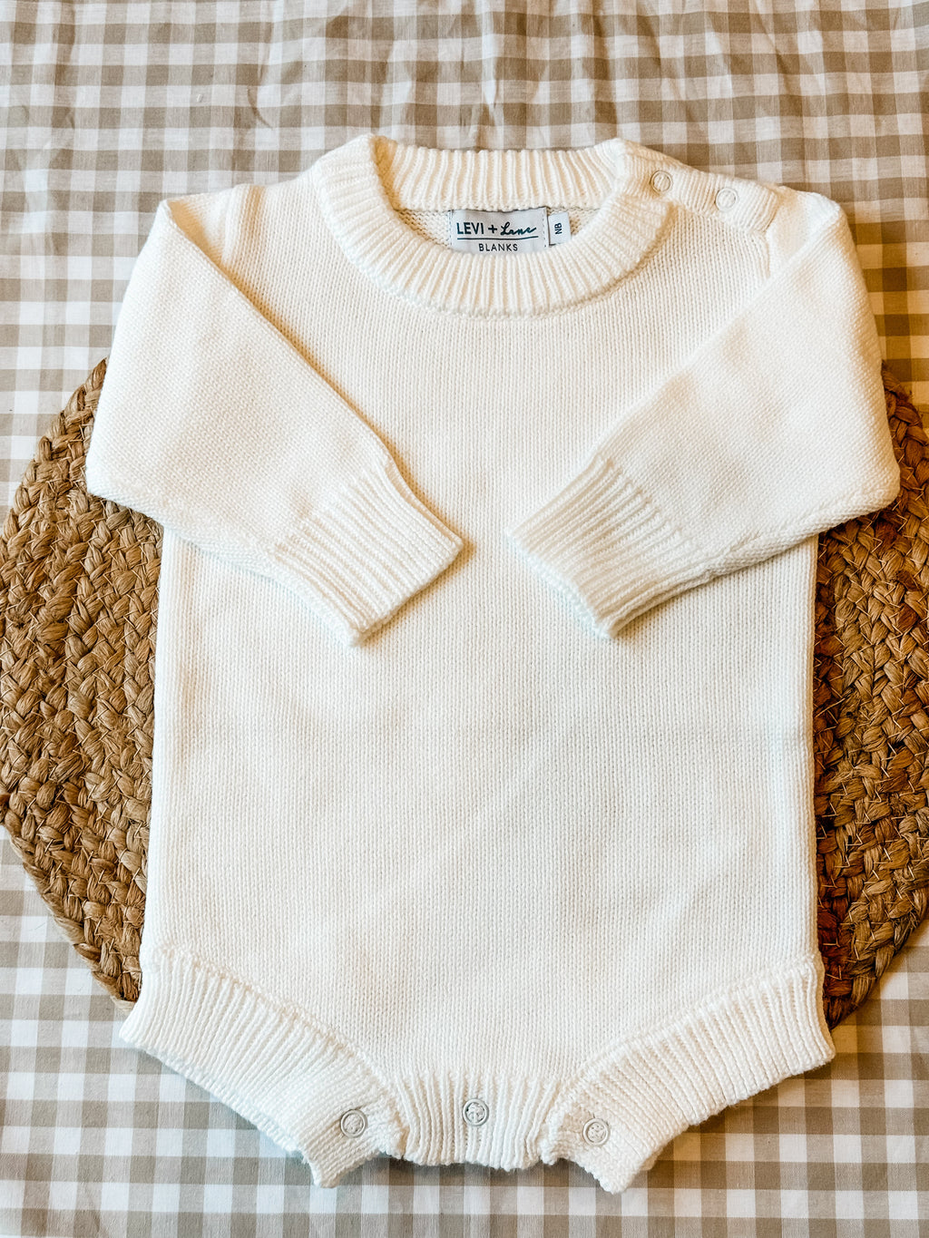 Long Sleeve Knit No-Ruffle Romper product photo 3
