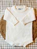 Long Sleeve Knit No-Ruffle Romper product photo 3