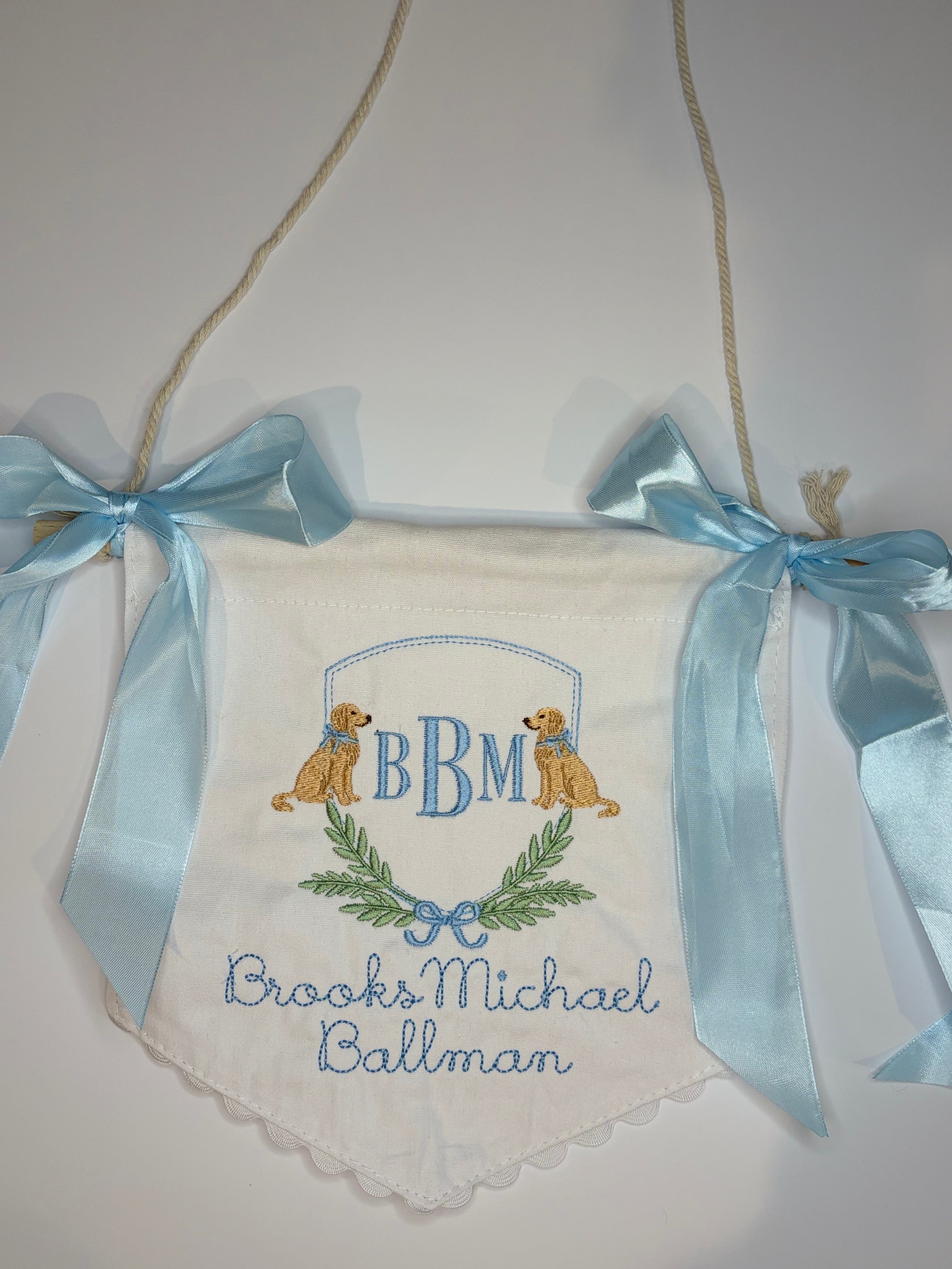 Cotton Canvas Baby Banner