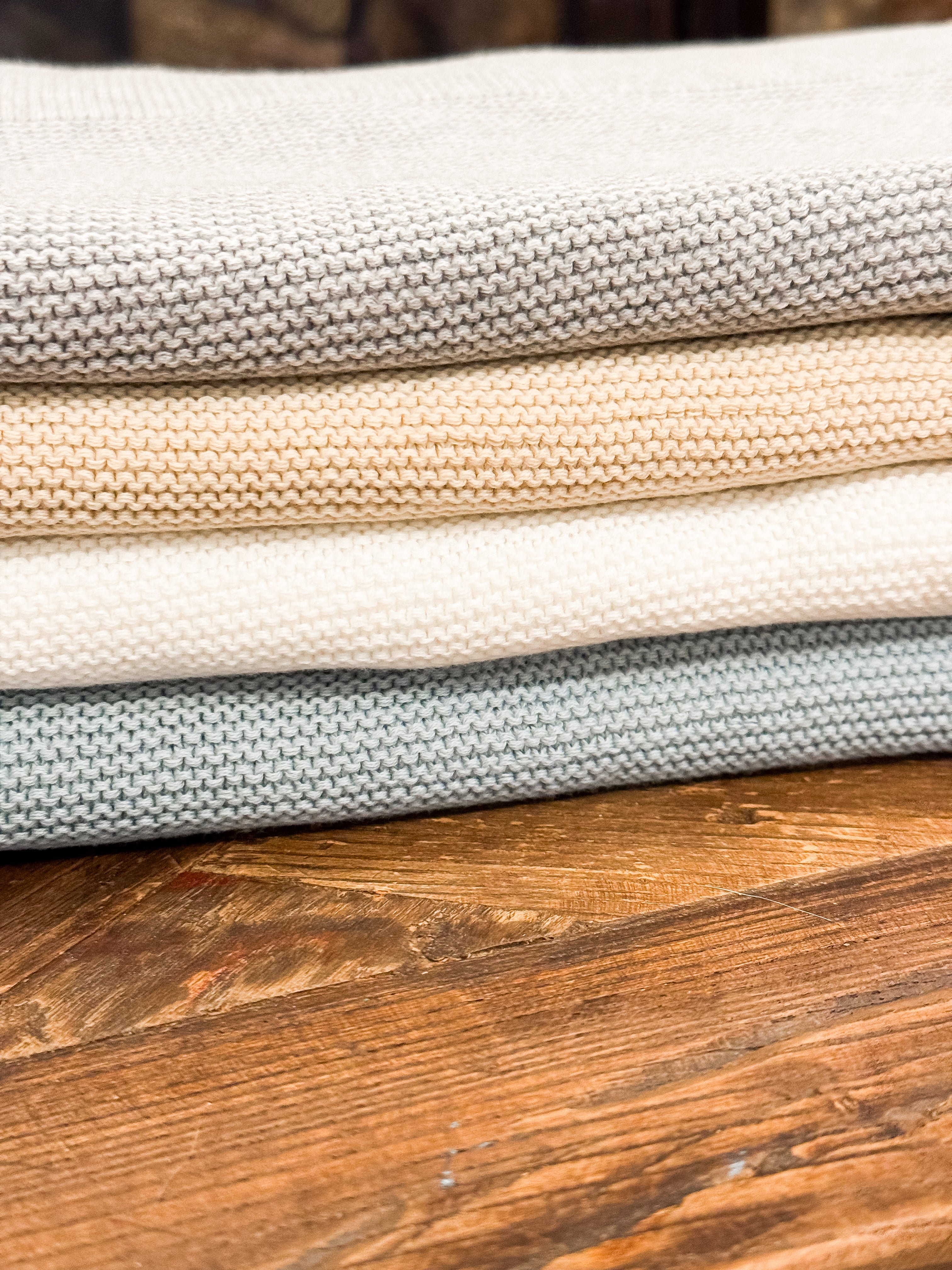Straight Edge Knit Blanket product photo 2