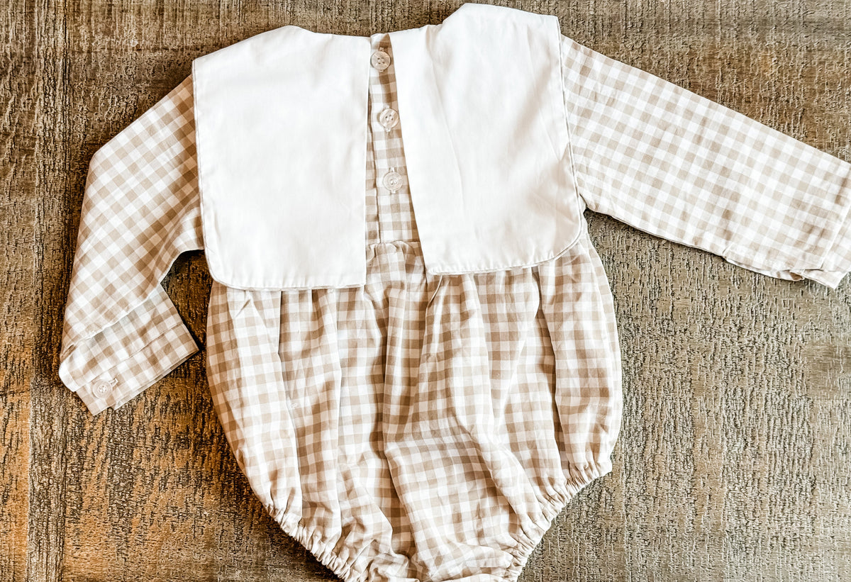 Gingham Bubble - 6M / Straight / Blue