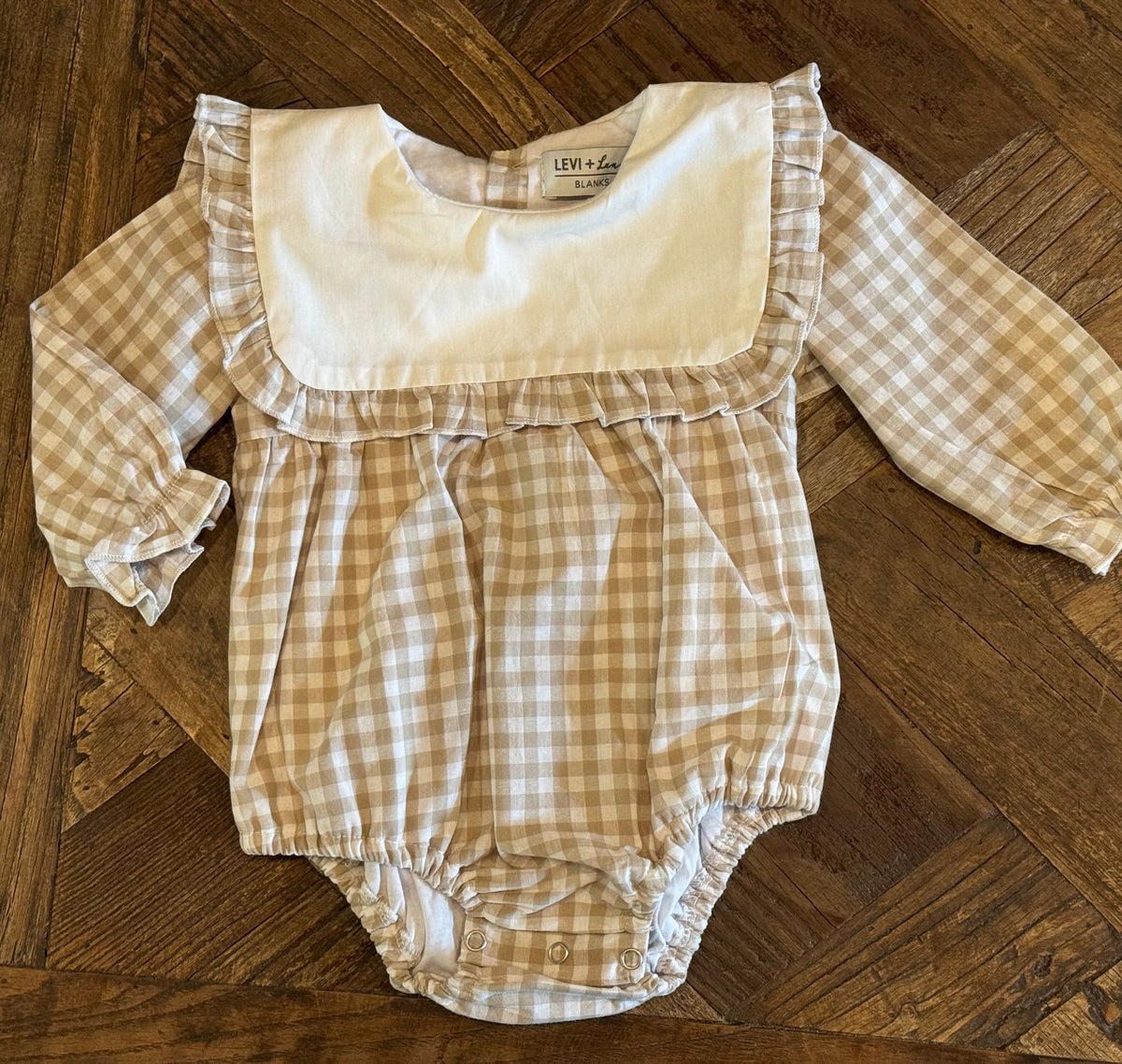 Gingham Bubble - 18M / Straight / Tan