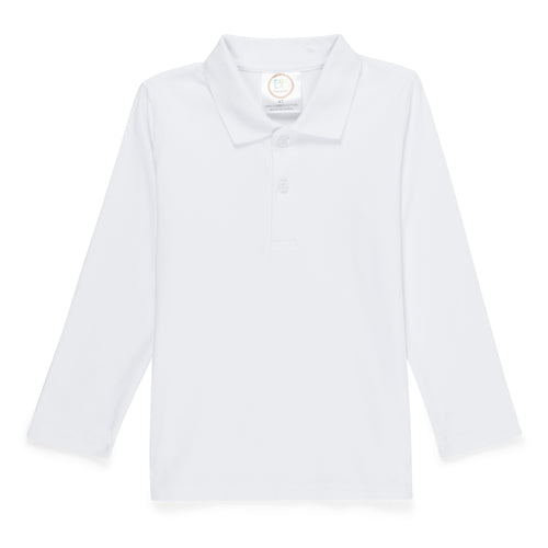 Boy's Long Sleeve Polo Style Collared Shirt