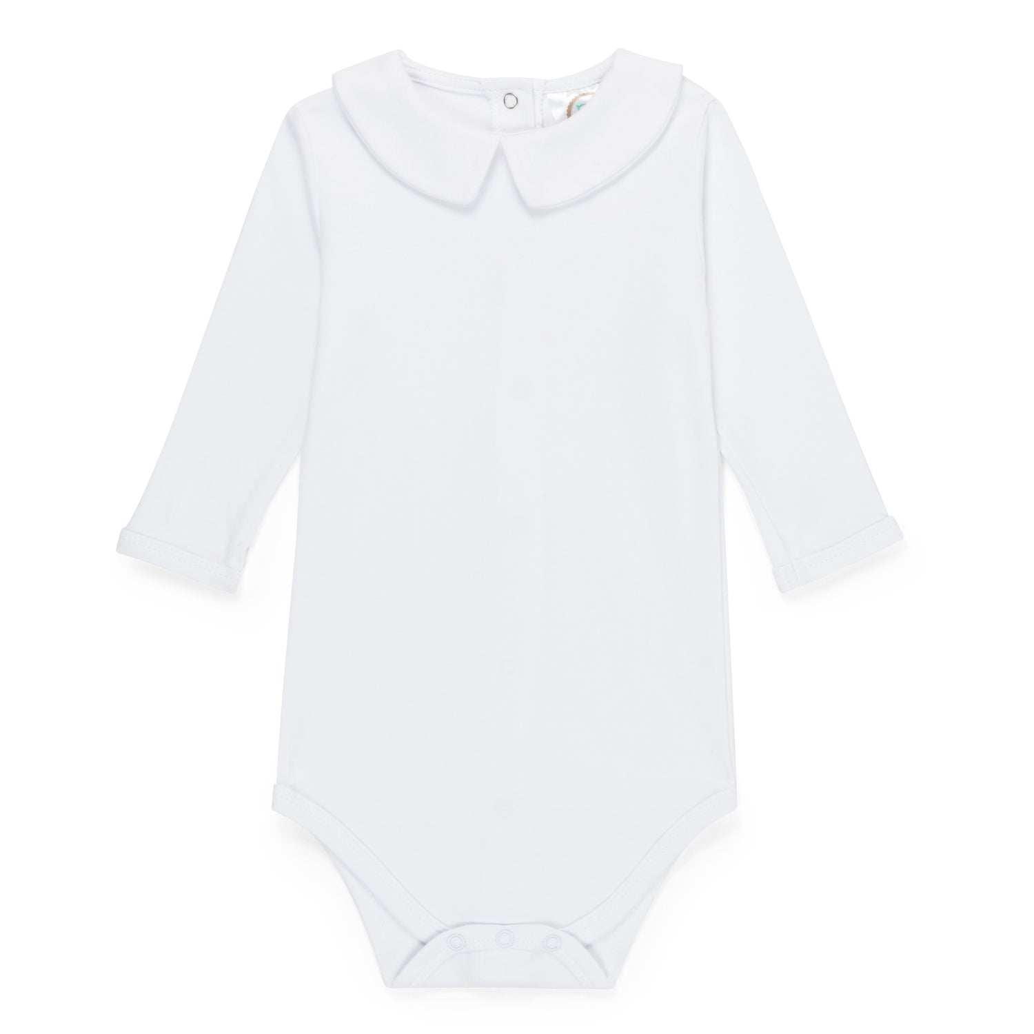 Boy's Long Sleeve Peter Pan Collar Infant Bodysuit