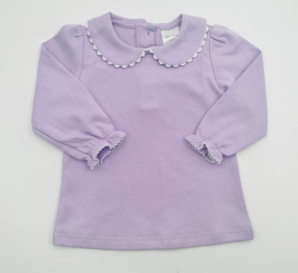 Scalloped Collar Long Sleeve Shirt