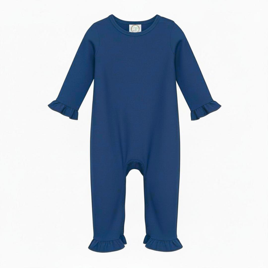 Girl's Long Sleeved Ruffle Romper