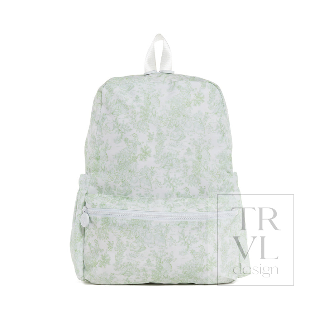 TRVL Backpack - Bunny Toile Green