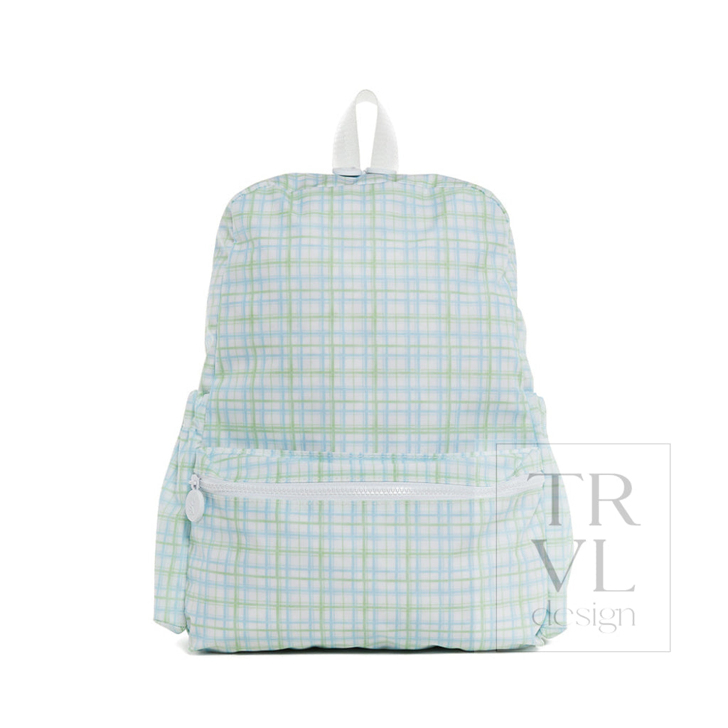 TRVL Backpack - Classic Plaid Green