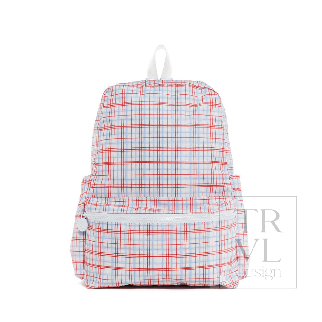 TRVL Backpack - Classic Plaid Red